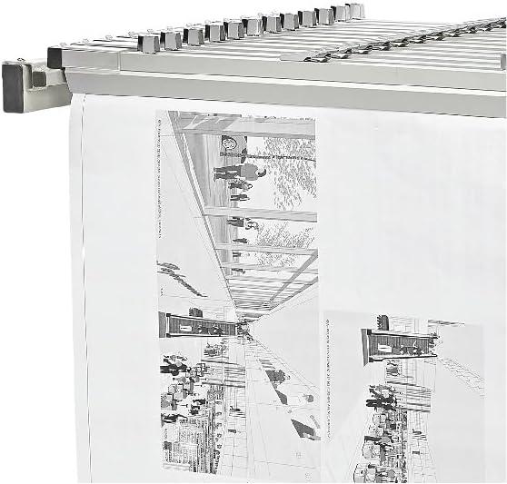 Adjustable Black Steel Mobile Blueprint Storage Rack with Wheels
