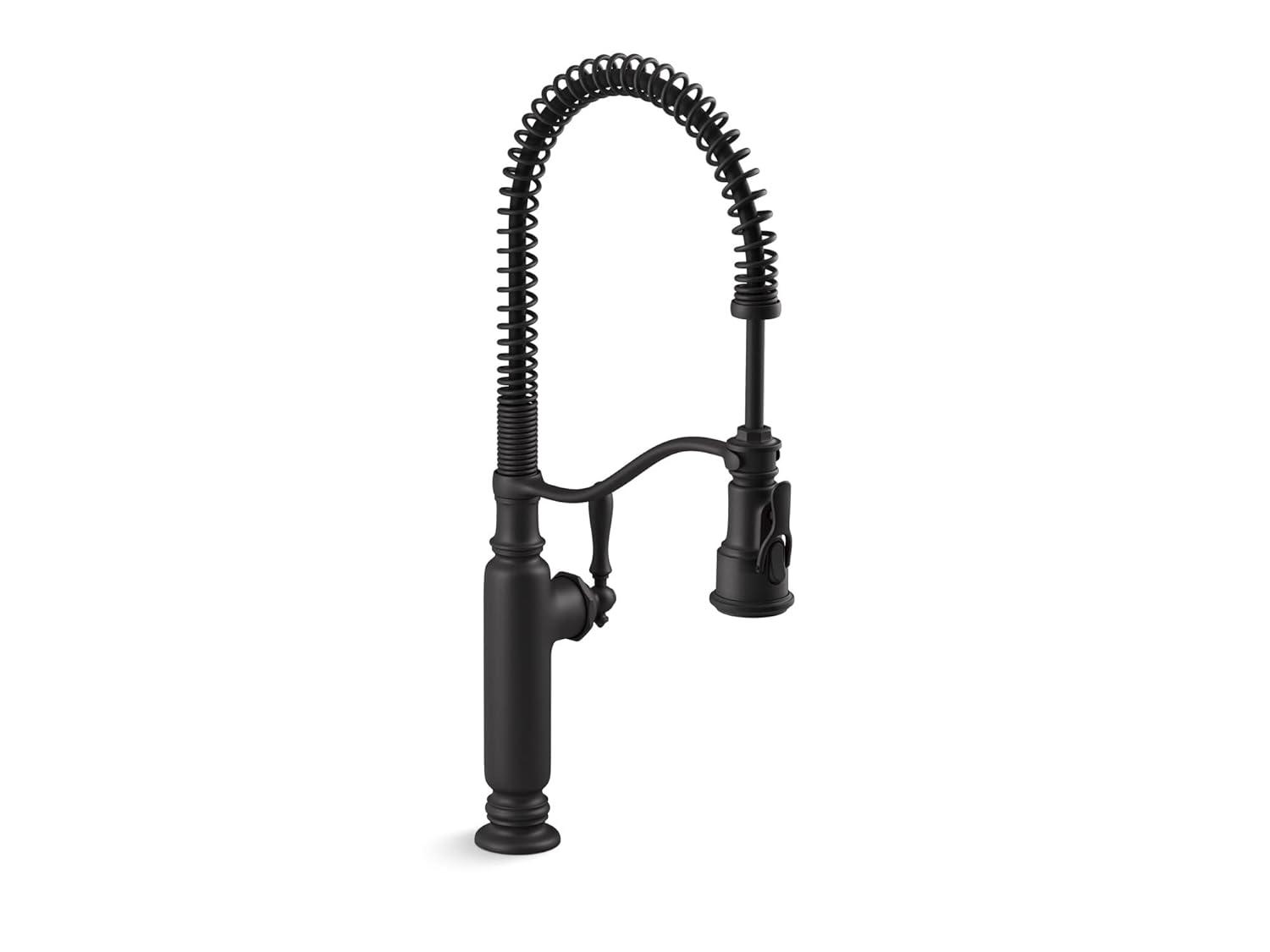 Kohler Tournant® Single Handle Semi-Professional Pre-Rinse Kitchen Faucet with Three-Function Pull Down Sprayer