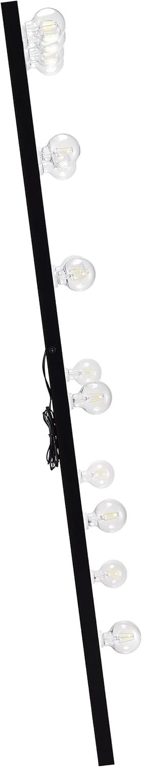 Black High Gloss Full Length Rectangular Wood Floor Mirror