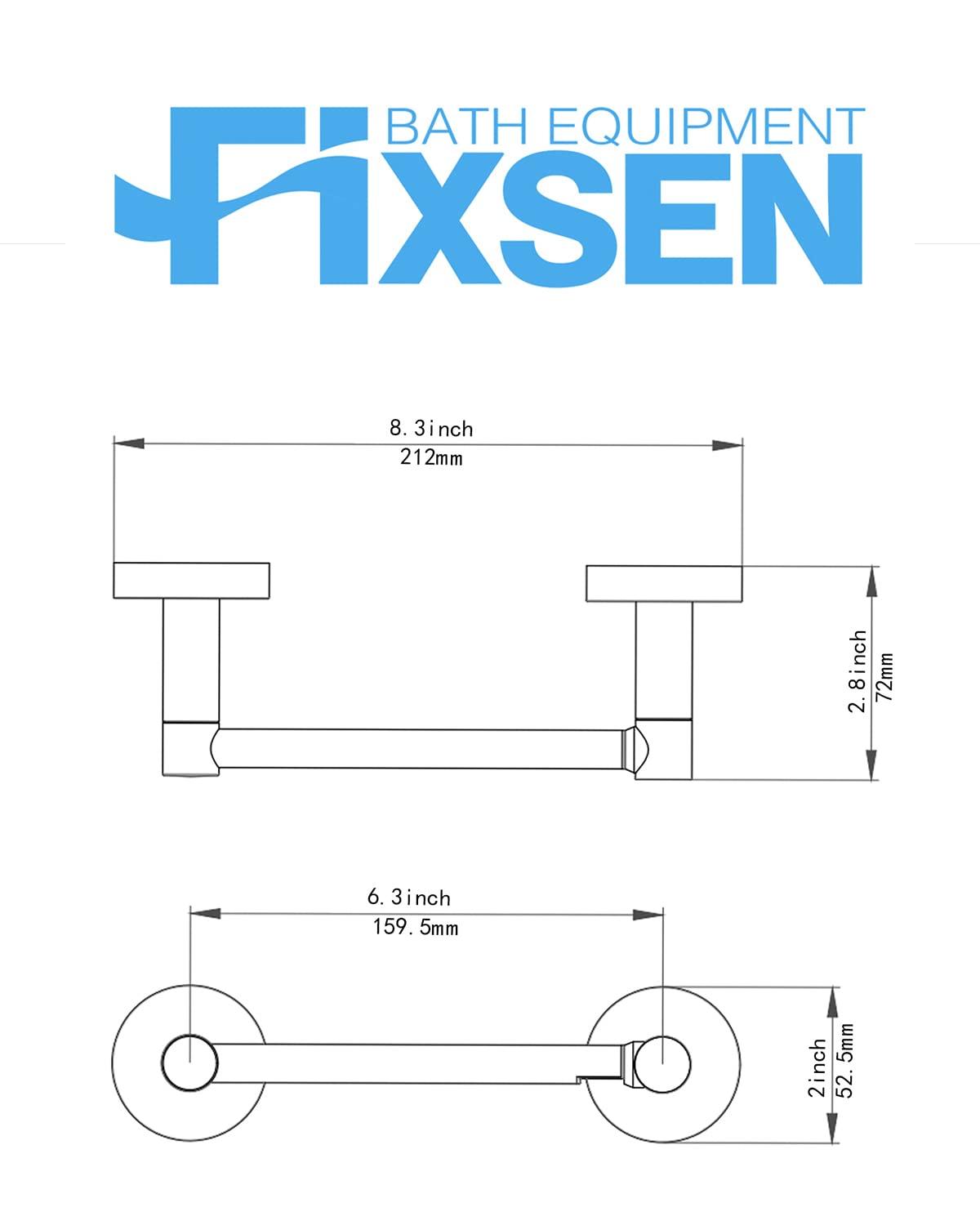 Fixsen Gold Toilet Paper Holder Bathroom Double Post Pivoting Tissue Roll Holder Stainless Steel and Zinc Alloy Wall Mount Detachable (Gold, 1)