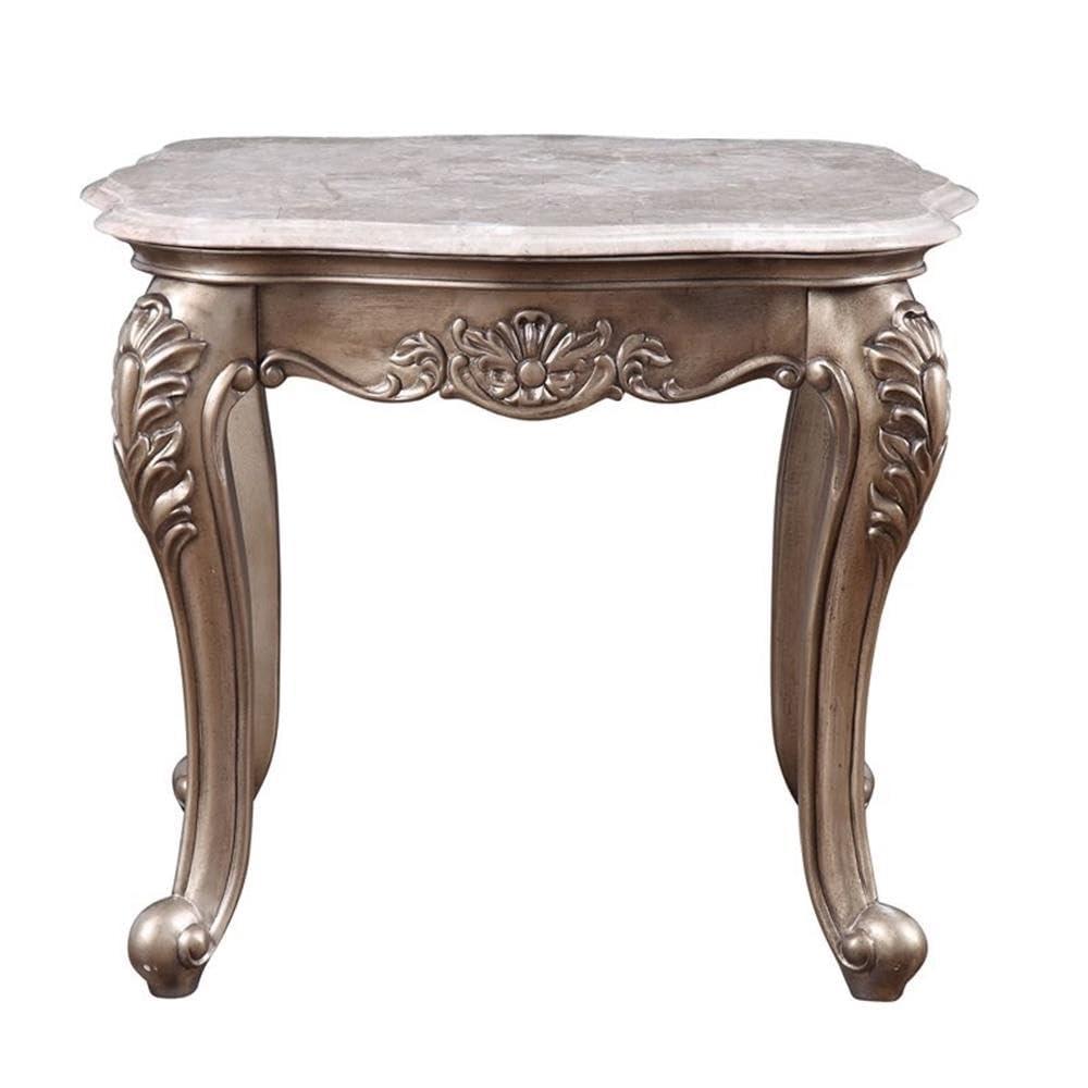 84312 - End Table, Marble Top & White Finish - Ciddrenar