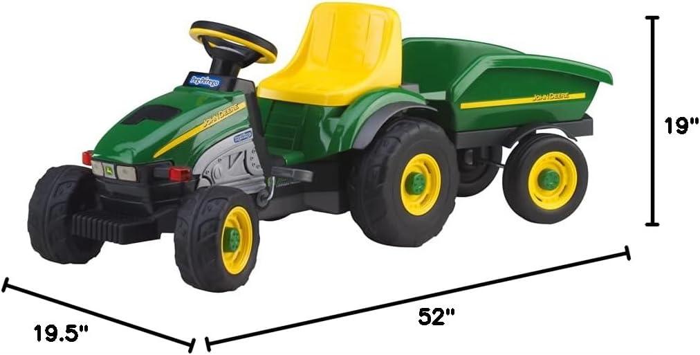 Peg Perego John Deere Farm Tractor and Trailer Pedal Ride-On