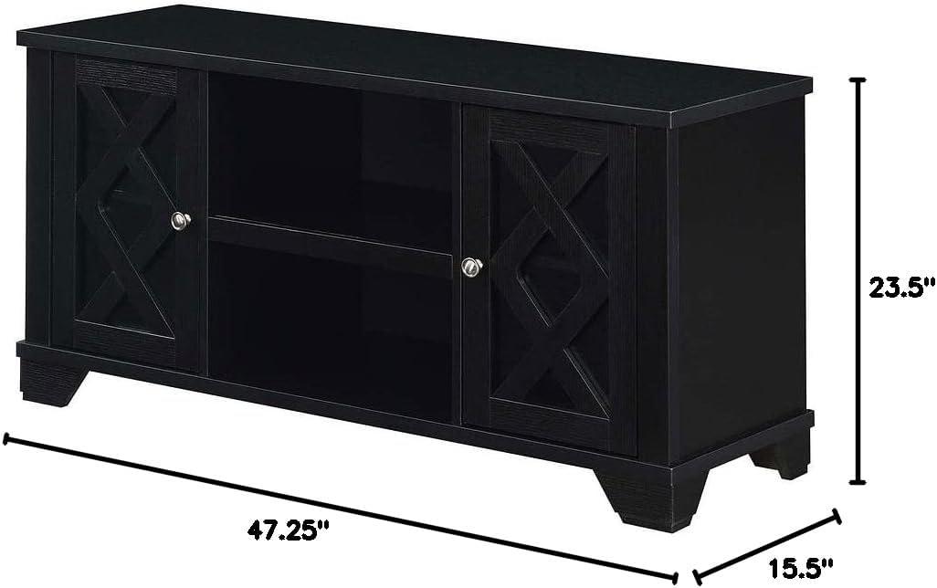 Convenience Concepts Gateway 47" TV Stand with Storage Cabinets in Black Wood