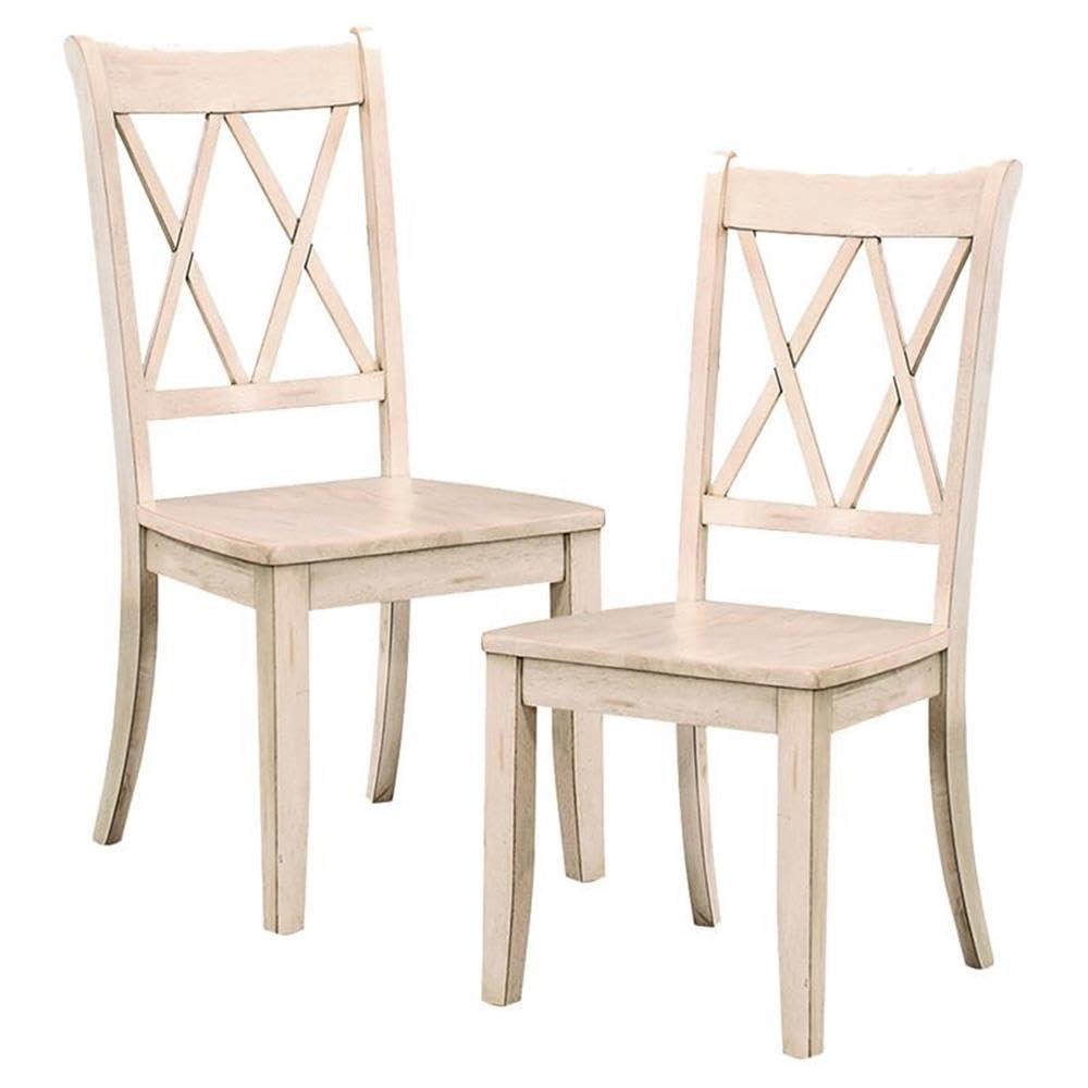 Lexicon Janina Contemporary Wood Dining Room Side Chair in White (Set of 2)