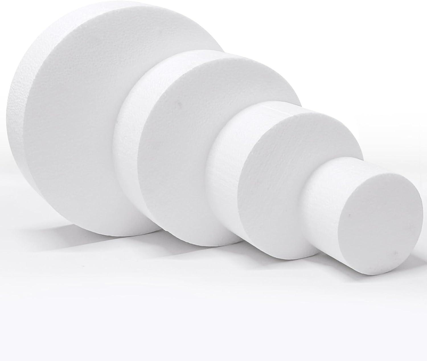 4 Pack Foam Cake Dummy for Decorating and Wedding Display,Sculpture,Modeling DIY Arts,Kids Class,Floral