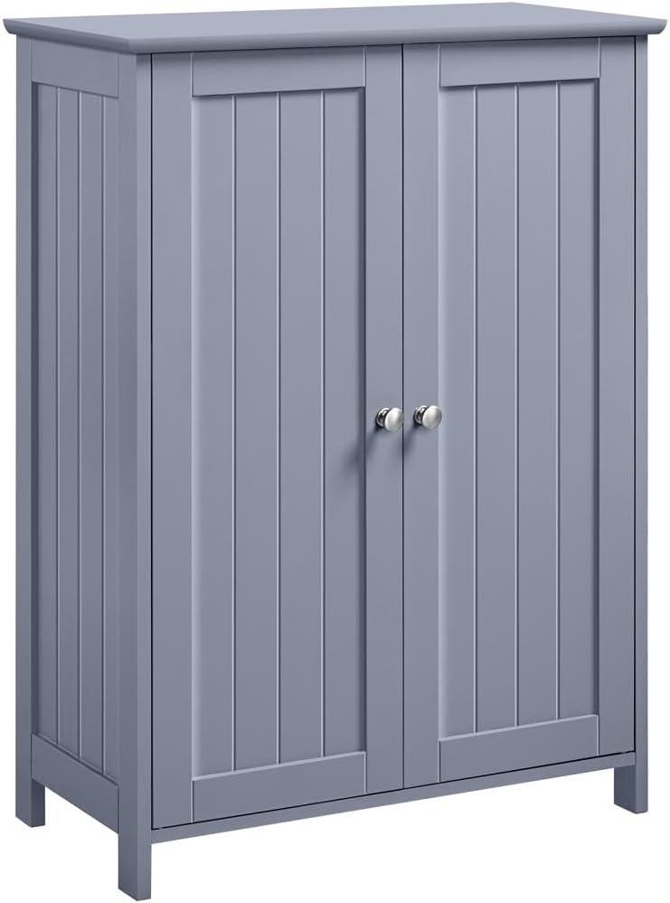 Gray MDF Lockable Cabinet with Adjustable Shelving