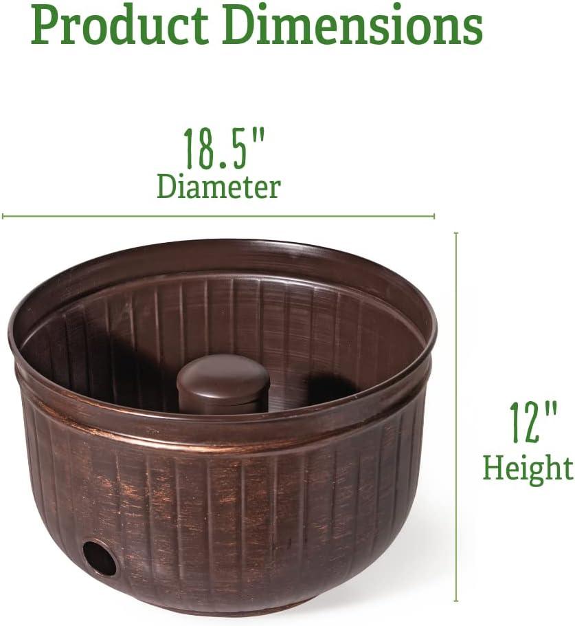 Gardener's Supply Company Brushed Bronze Garden Hose Pot