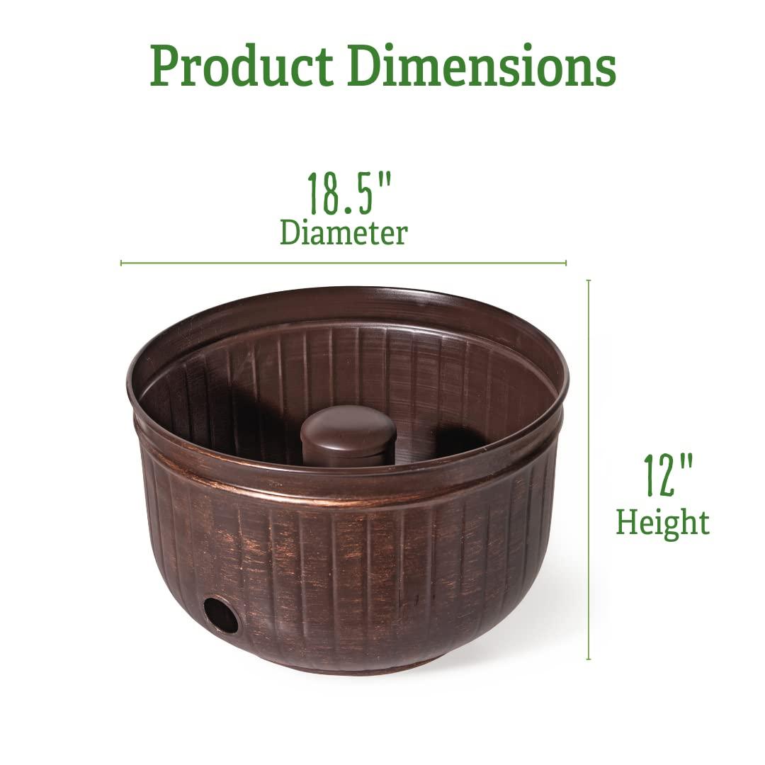 Gardener's Supply Company Brushed Bronze Garden Hose Pot