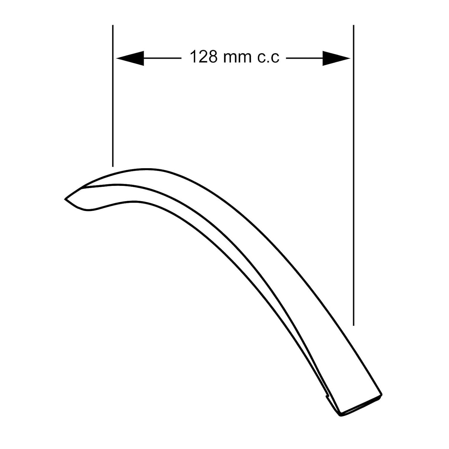 Richelieu Hardware BP39995165 Eringate Collection 5 1/16-inch (128 mm) Center-to-Center Matte Chrome Modern Cabinet and Drawer Pull Handle for Kitchen, Bathroom, and Furniture