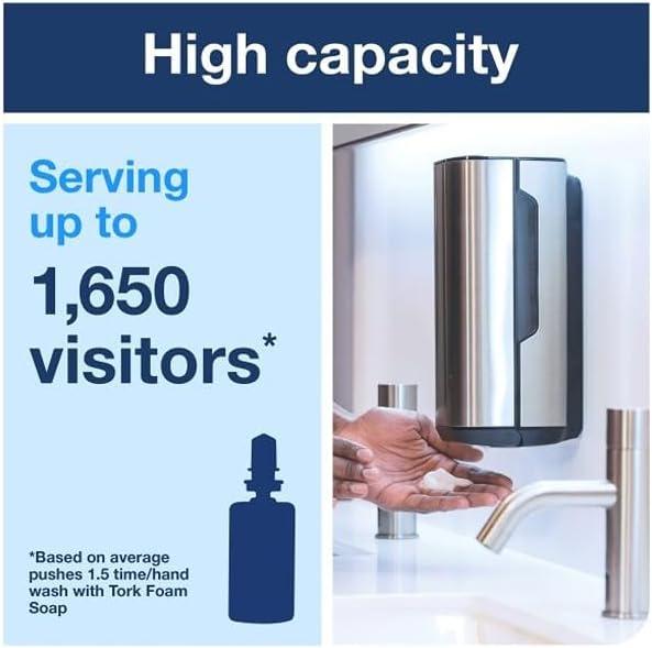 Tork Intuition Sensor Skincare Dispenser Stainless Steel S4, for Hand Soap and Hand Sanitizer, Image Range, 466101