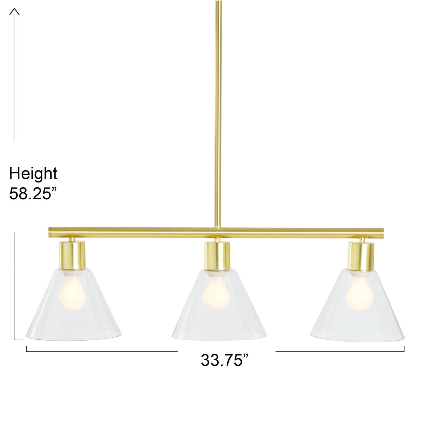 Creative Co-Op Modern Linear Ceiling Light, Brushed Gold
