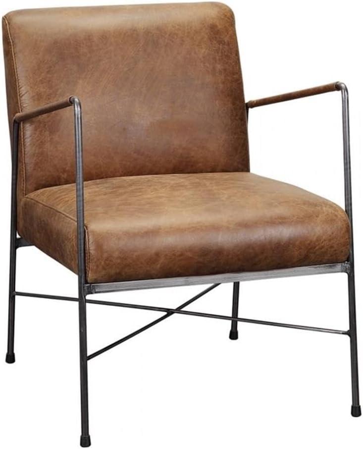 Ivie Leather Accent Chair