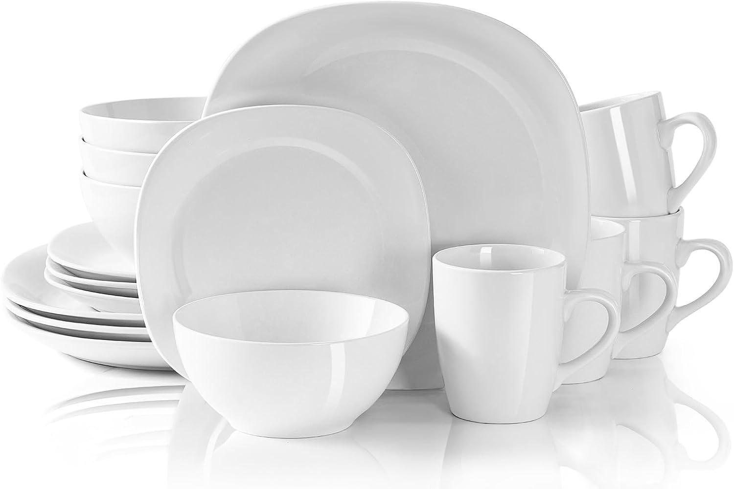 Gibson Home 16pc Ogalla Fine Ceramic Dinnerware Set - White