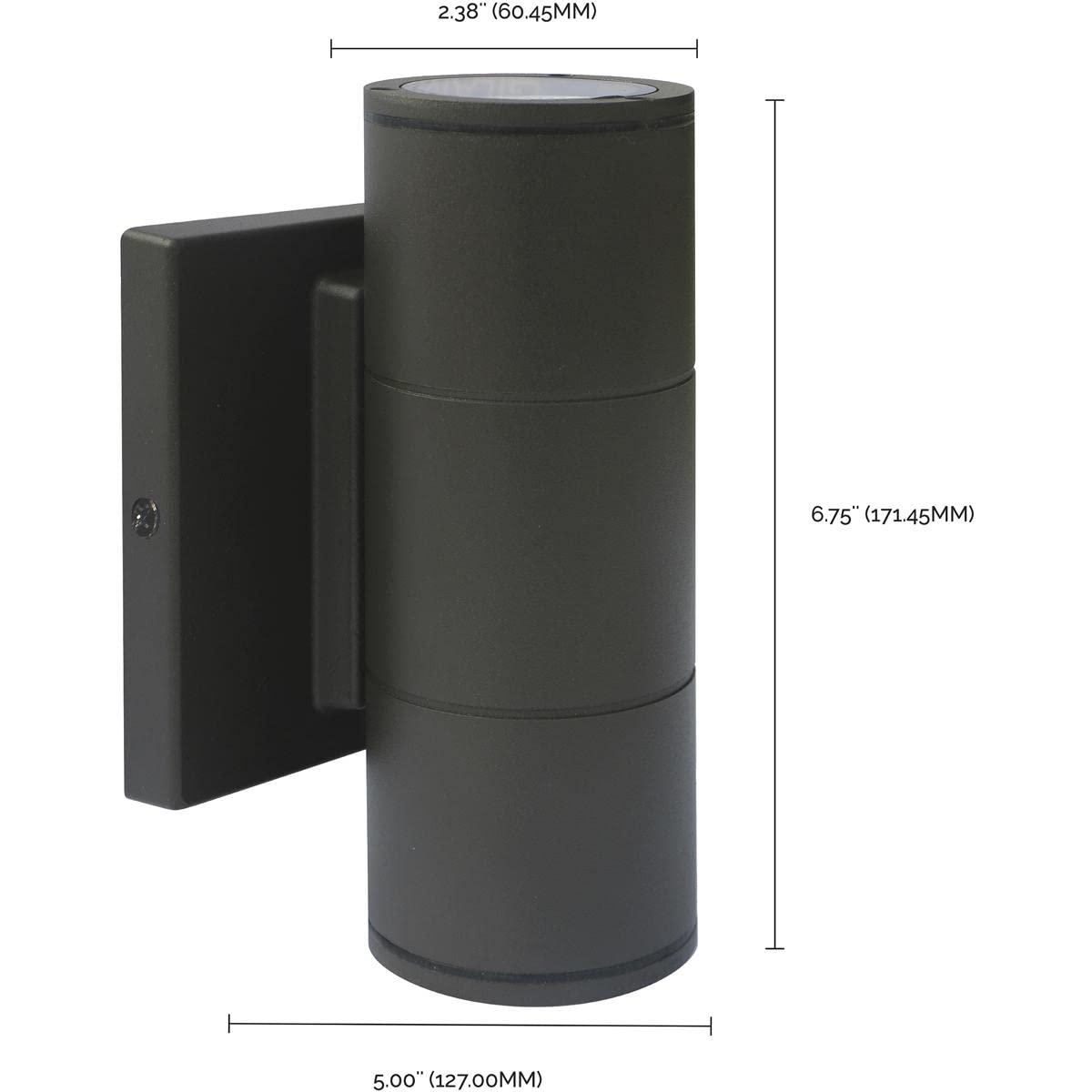 62/1145R1-Nuvo Lighting-Haley-10W 2 LED Small Up and Down Outdoor Wall Lantern-13 Inches Wide by 3.5 Inches High-Bronze Finish