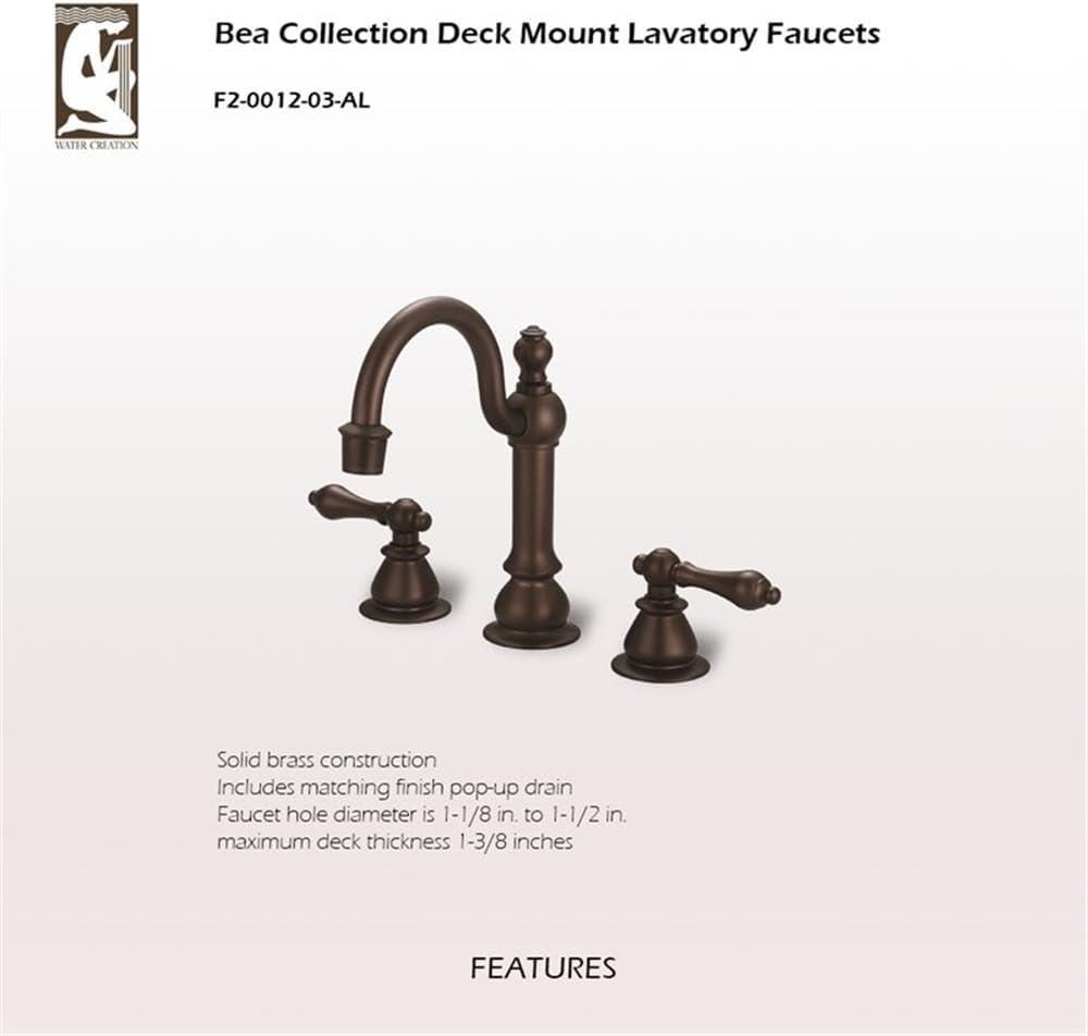 Vintage Widespread 2-handle Bathroom Faucet with Drain Assembly