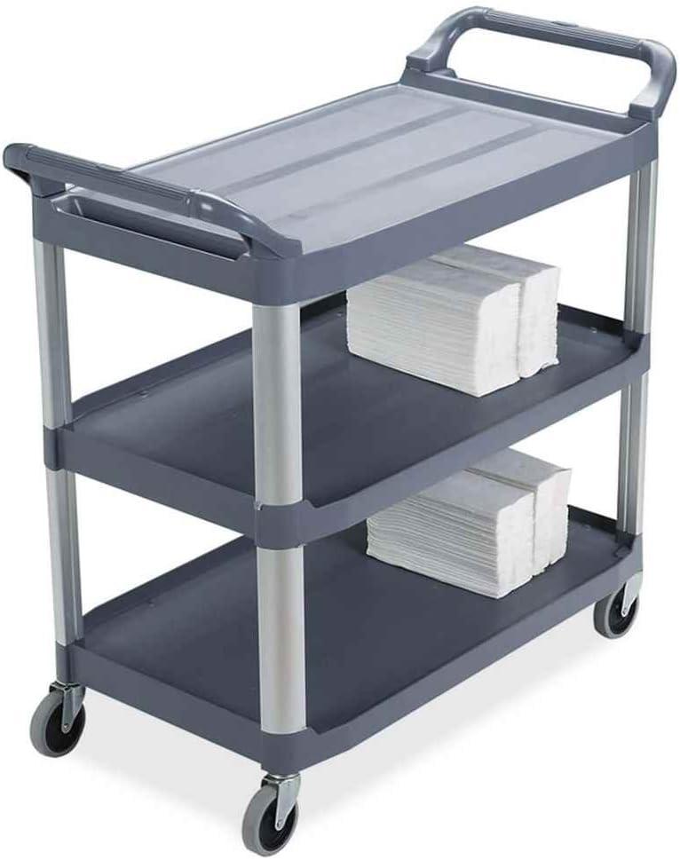 Rubbermaid Commercial Utility Cart,300 lb. Load Cap., PE FG409100GRAY