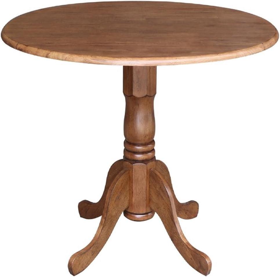 42" Mason Round Dual Drop Leaf Dining Table - International Concepts