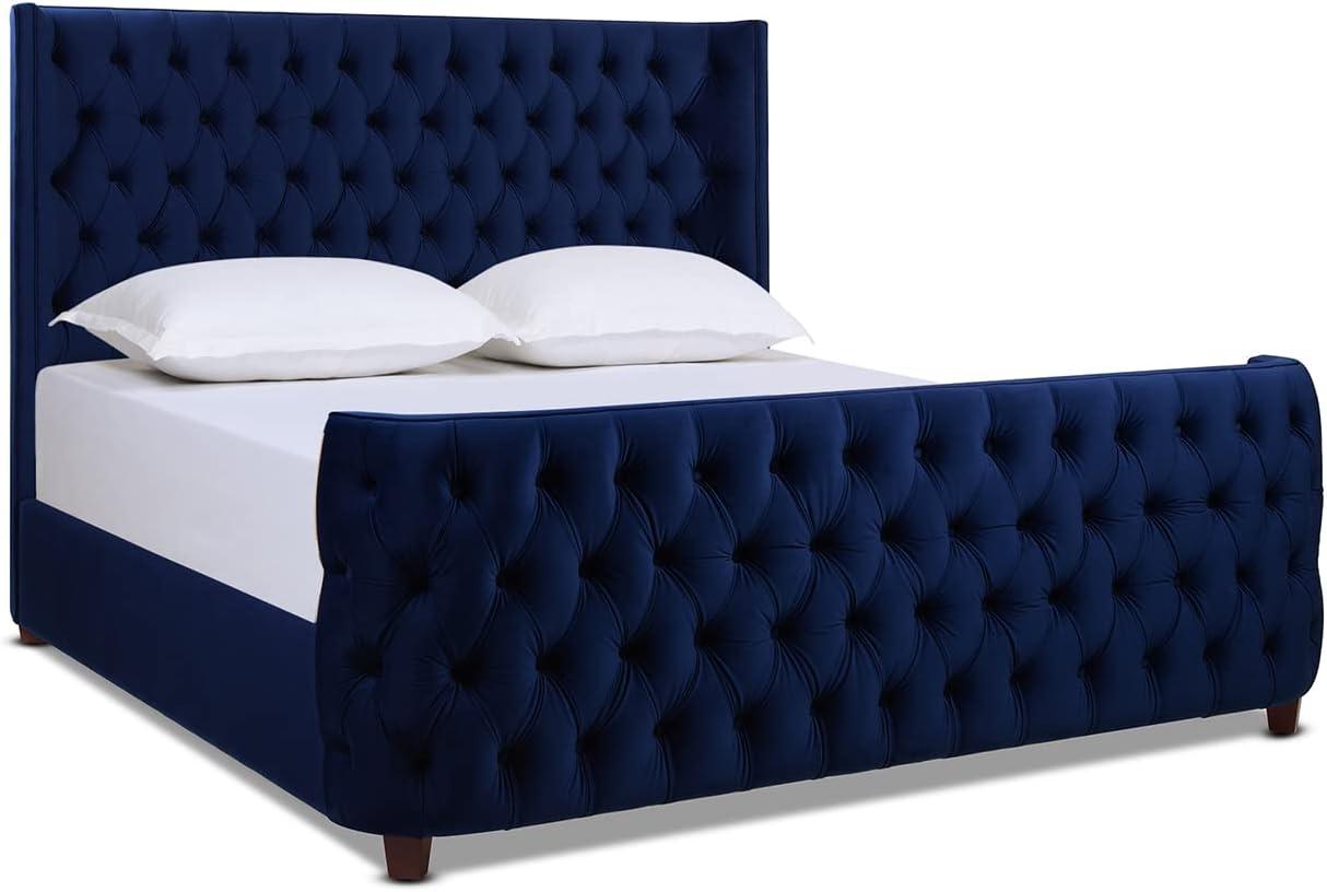 Jennifer Taylor Home Brooklyn Tufted Bed, King, Navy Blue