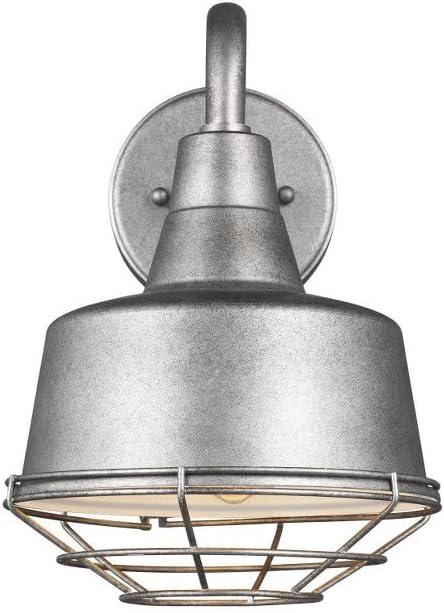 Generation Lighting Barn Light Cage for Outdoor Light Fixture Weathered Pewter 95374-57, Stainless Steel Hanging Light Cage for Rustic Home Decor, Metal Lamp Guard Cage for Outdoor Wall Light Fixture