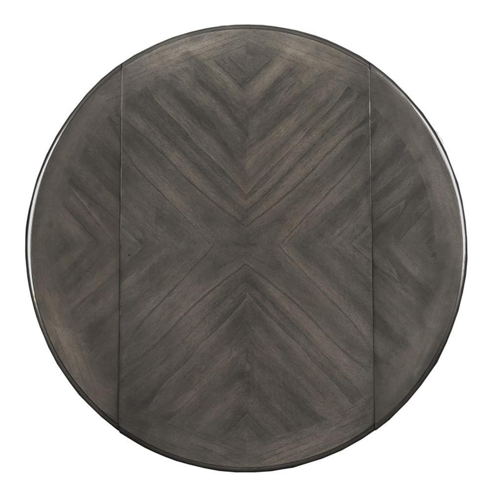 New Classic Furniture,Gia 3-Piece 42" Wood Round Dining Set With 2 Chairs In Gray