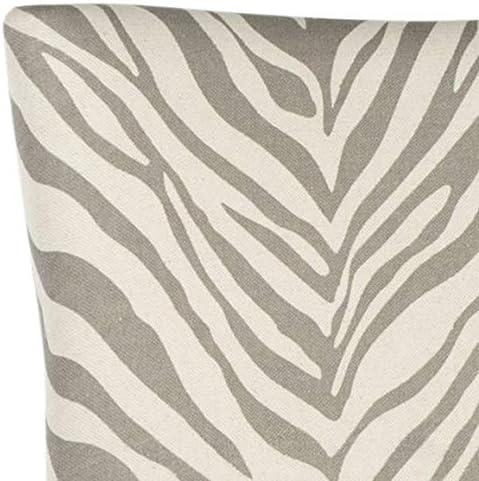 SAFAVIEH Becca 19''H Zebra Dining Chairs Ivory / Grey