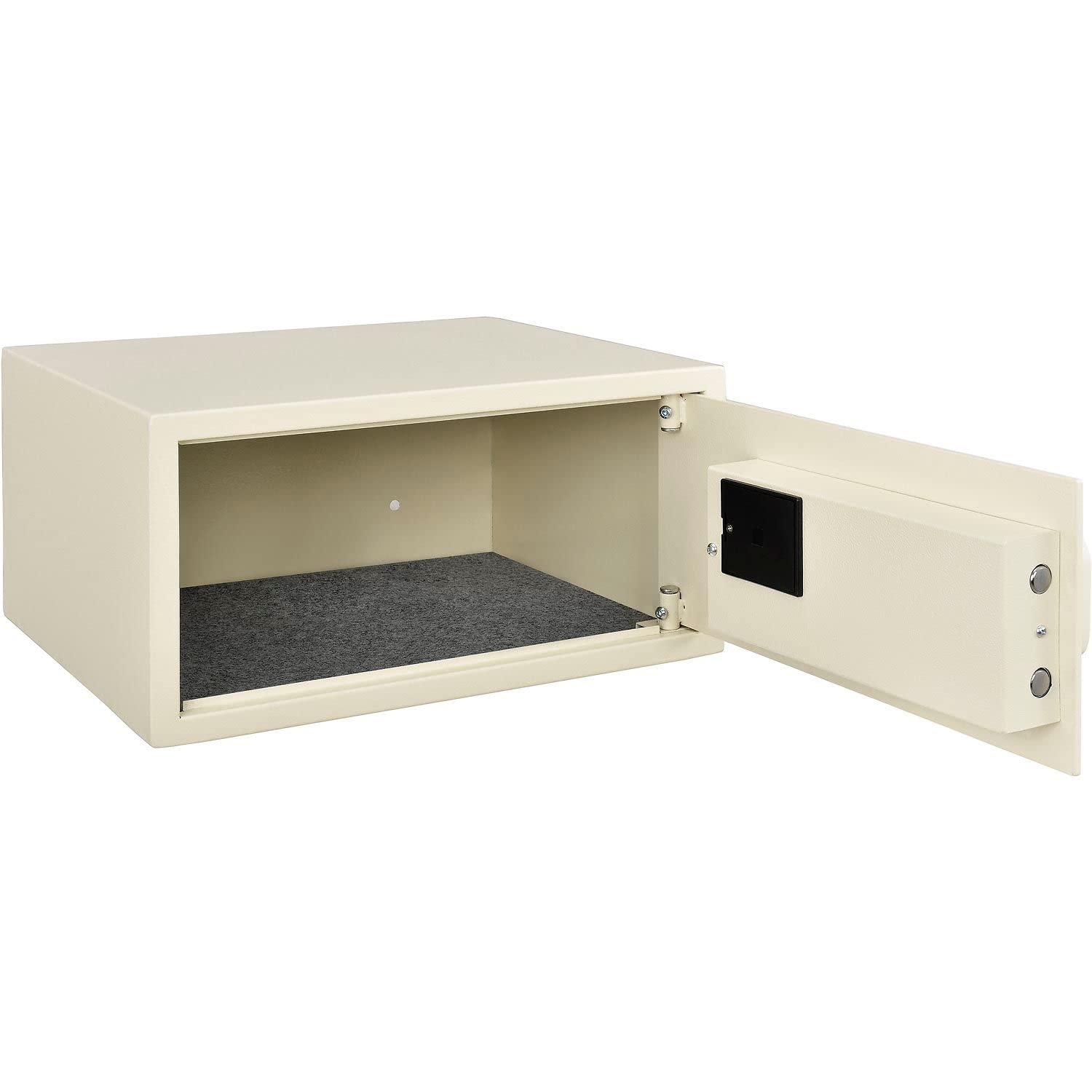 Global Industrial Personal Hotel Safe Electronic Lock with Card Slot Keyed Alike, White - 18 x 15 x 9 in.