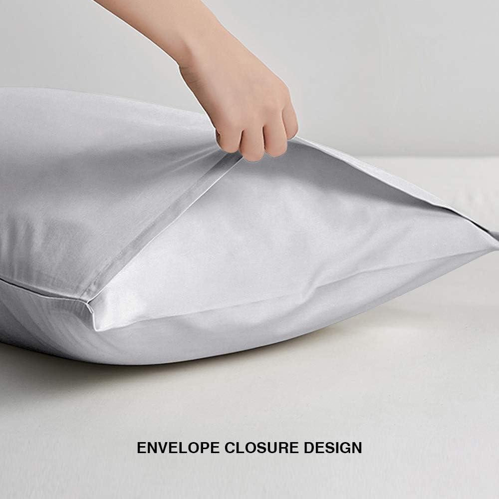 Microfiber Queen - Envelope - 20 x 30 Cloud Grey Pillowcase Set by Bare Home