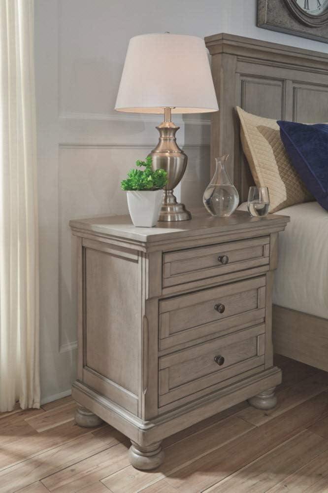 Lettner 2 - Drawer Nightstand in Gray