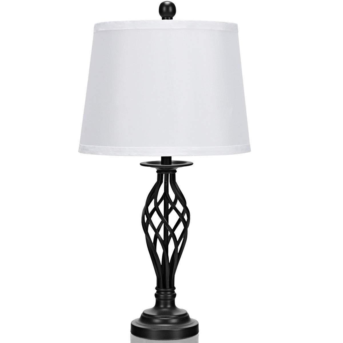 Lalia Home Crystal Drop Table and Floor Lamp Set Metallic Silver : Metallic Silver, Brushed Nickel Base ,Modern Lighting