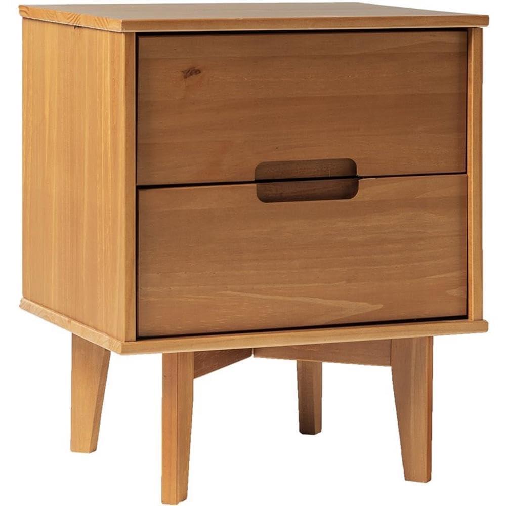 AllModern Mags Solid Wood Groove 2-Drawer Nightstand