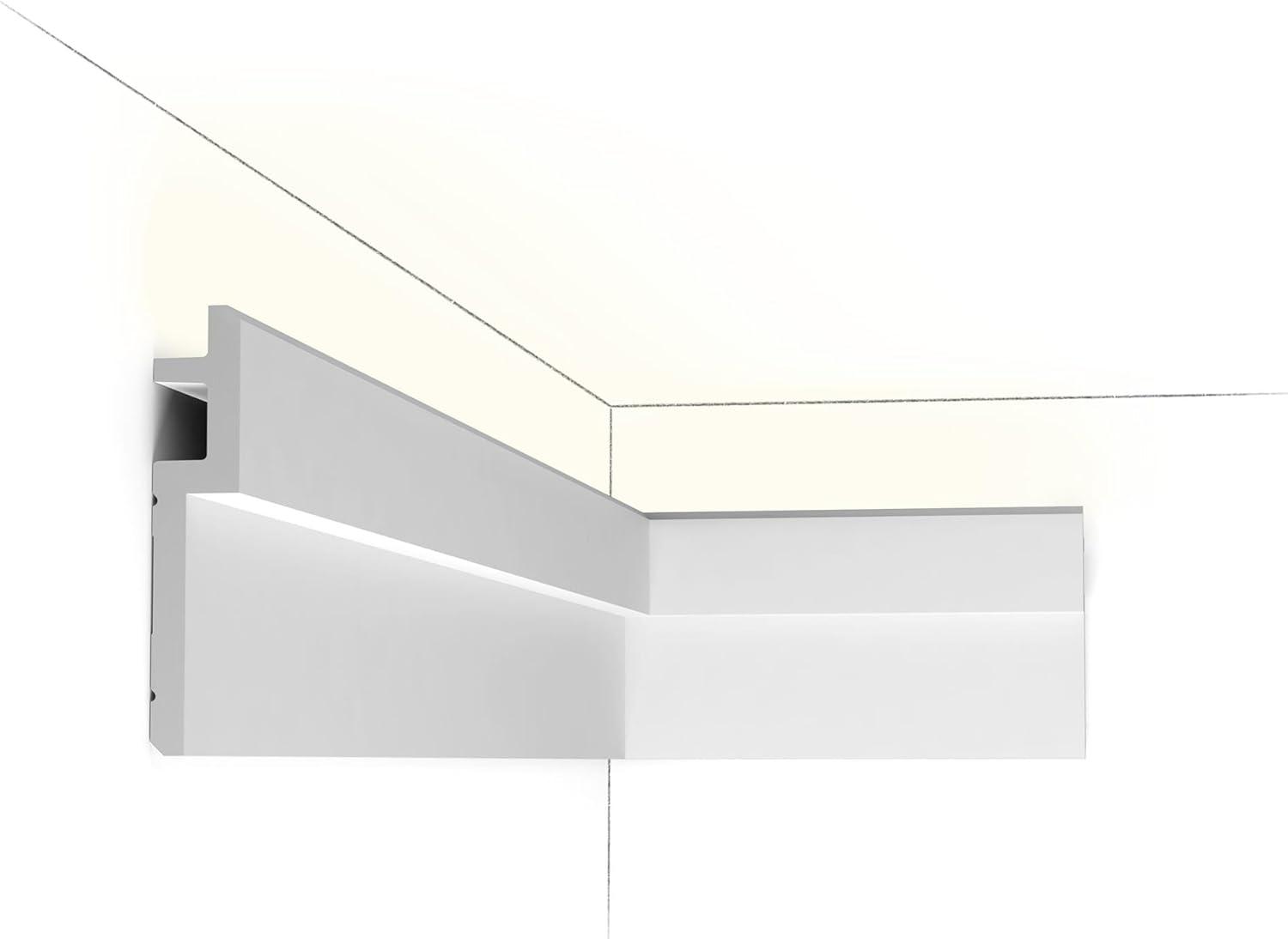 Orac Decor 1-1/4 in x 6-1/8 in x 78-3/4 in Primed White Plain Polyurethane Crown Moulding