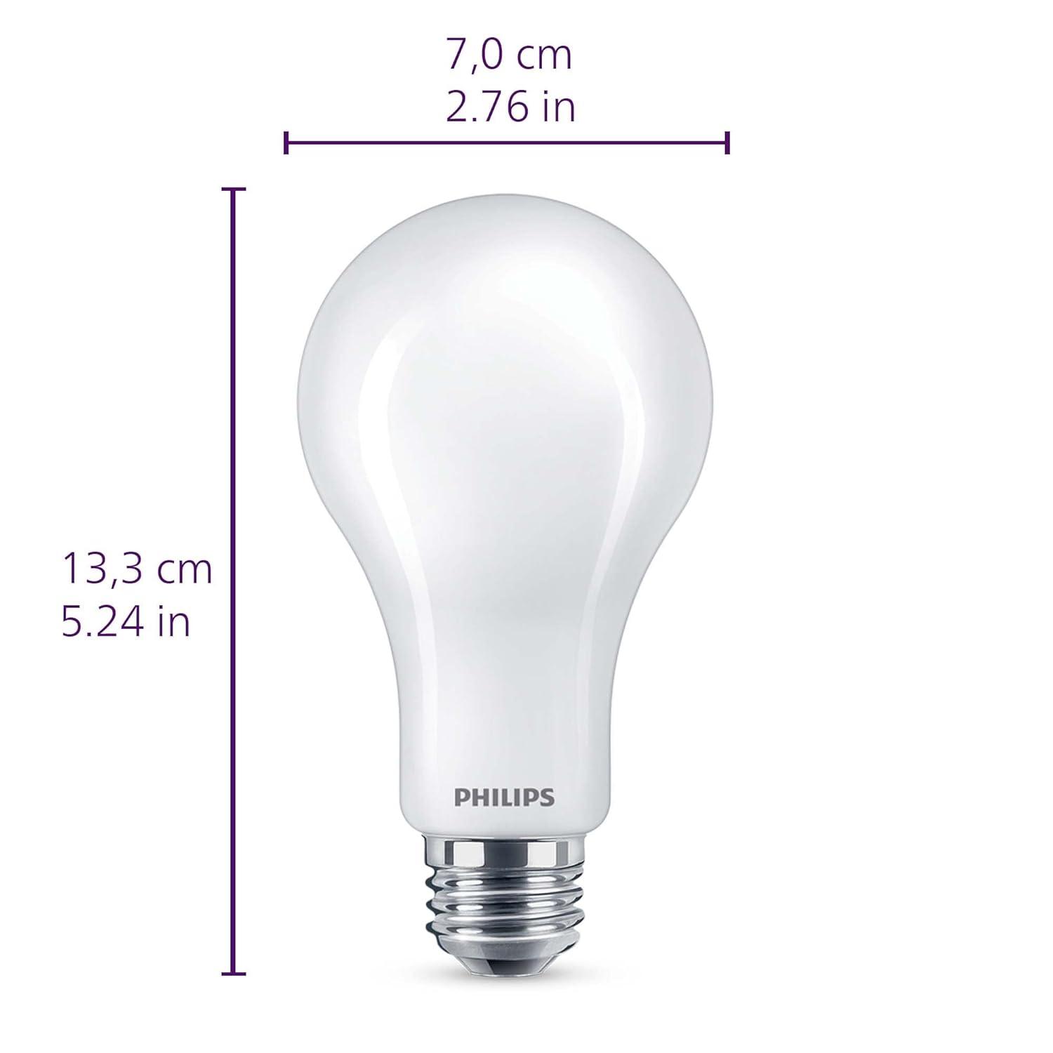 Philips Ultra Definition LED 100-Watt A21 Light Bulb, Frosted Soft White, Dimmable, E26 Medium Base (2-Pack)