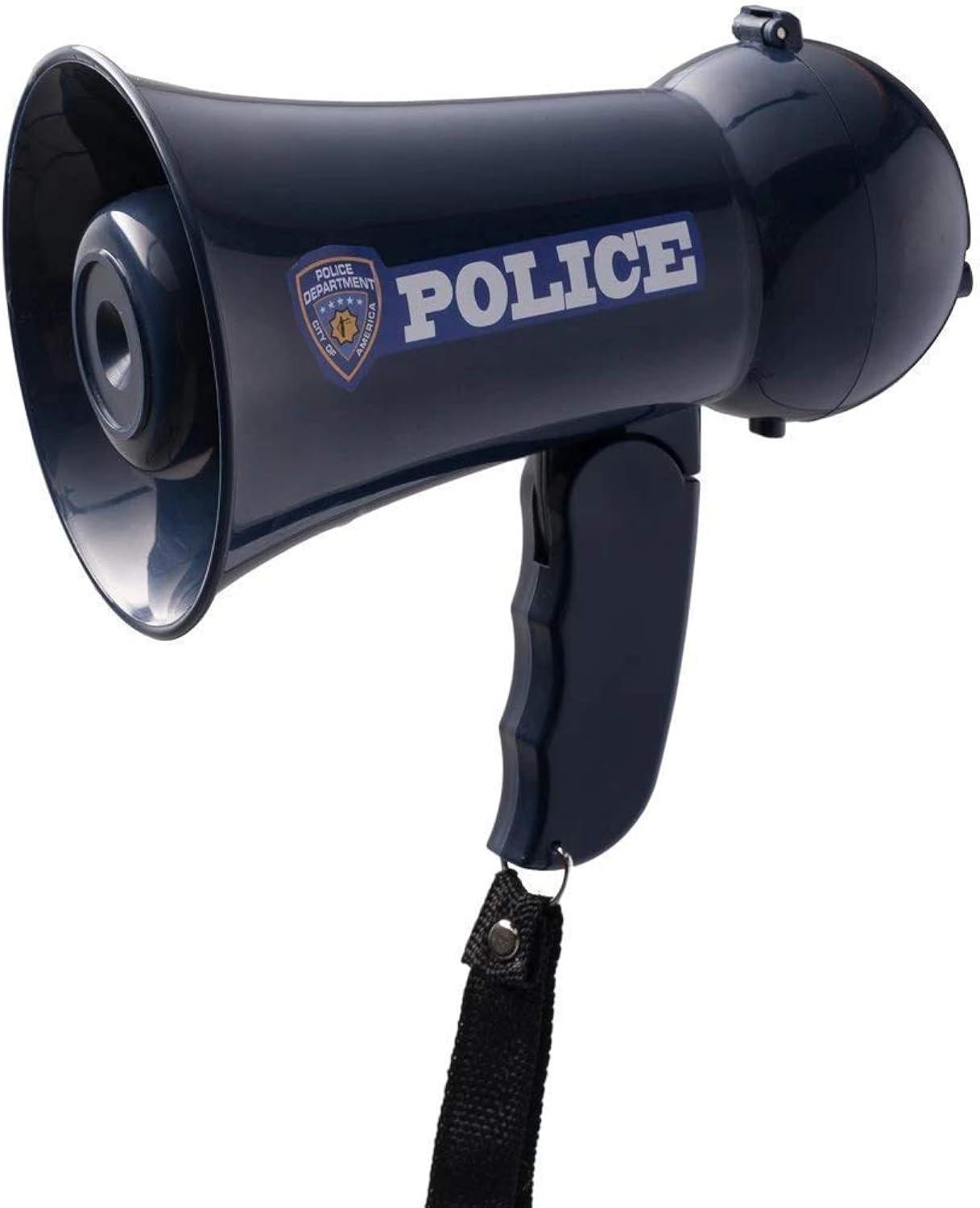 Dress Up America Pretend Play Police Officer's Megaphone with Siren Sound for Kids
