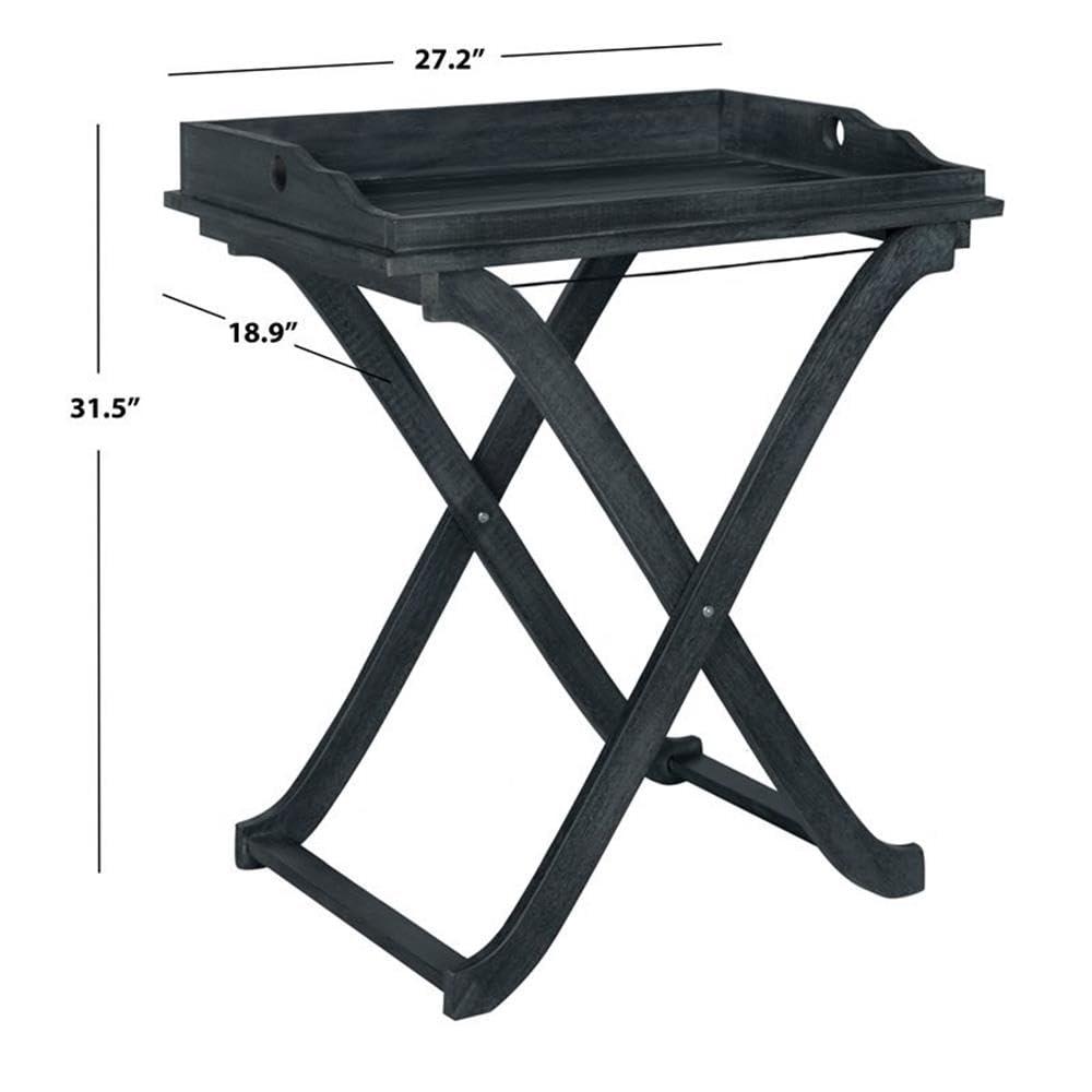 Covina Tray Table - Indoor/Outdoor - PAT6716 - Dark Slate Gray - Safavieh