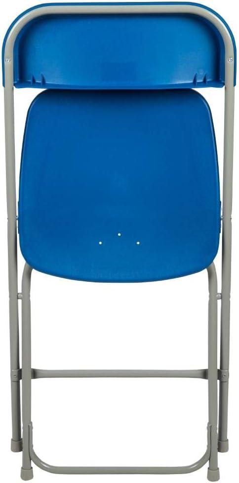 Flash Furniture Hercules Series Plastic Folding Chair Blue - 2 Pack 650LB Weight Capacity Comfortable Event Chair-Lightweight Folding Chair
