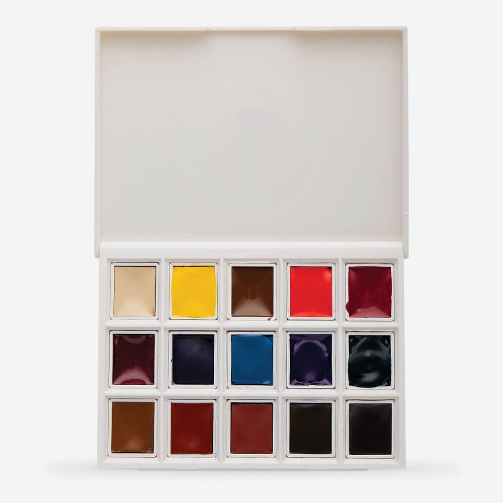 Daniel Smith Extra-Fine Watercolor Half Pan Set, 15-Colors, Ultimate