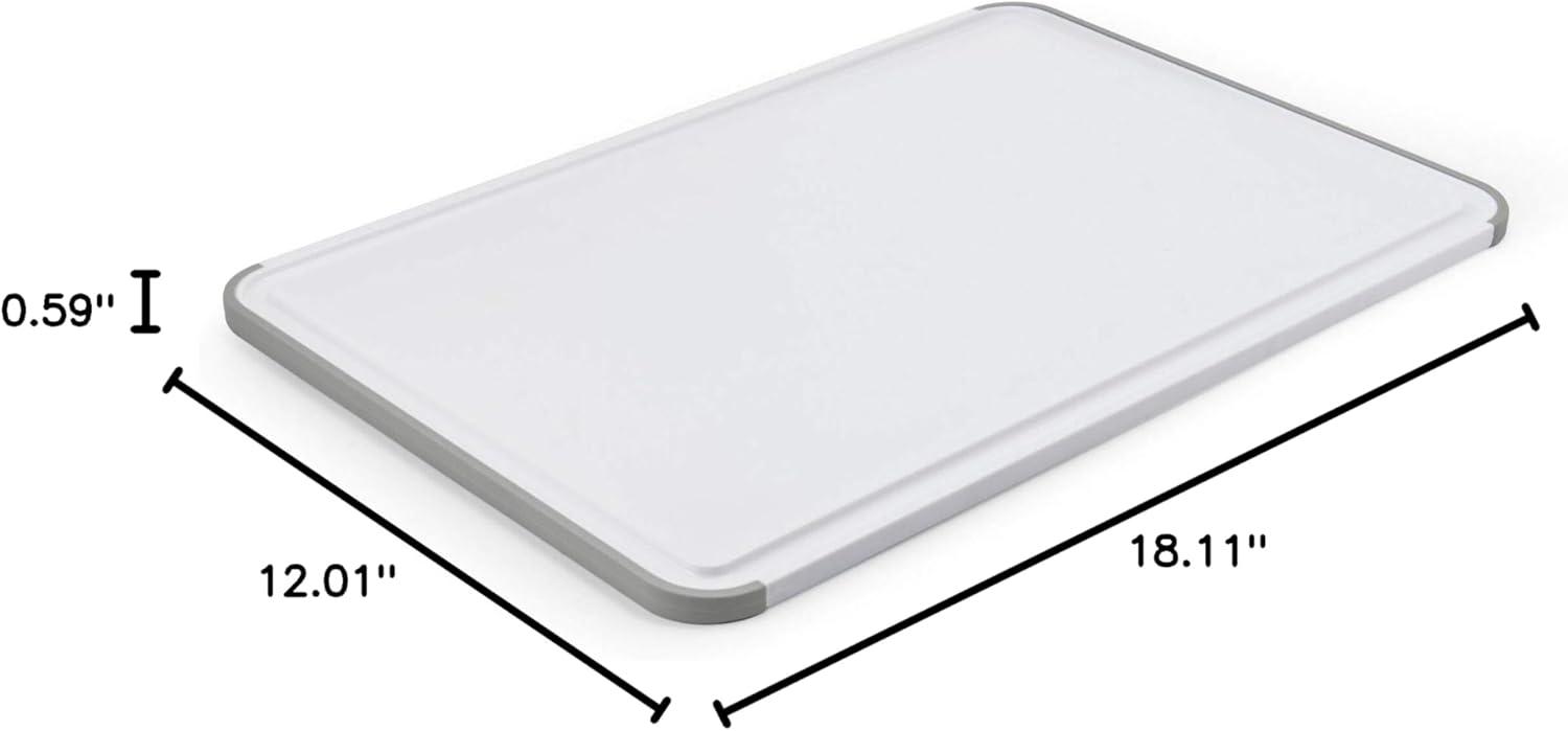 Kitchenaid Classic Nonslip Plastic/Poly Cutting Board, 12x18-inch, White