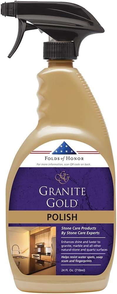 GRANITE GOLD Granite Marble Natural Stone POLISH Safe for Food Prep 24oz GG0033