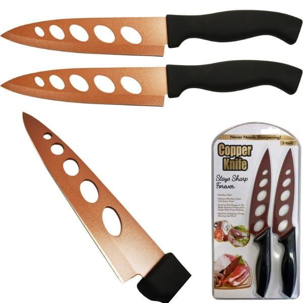 Sharp Forever 5" Copper and Stainless Steel Knife Set