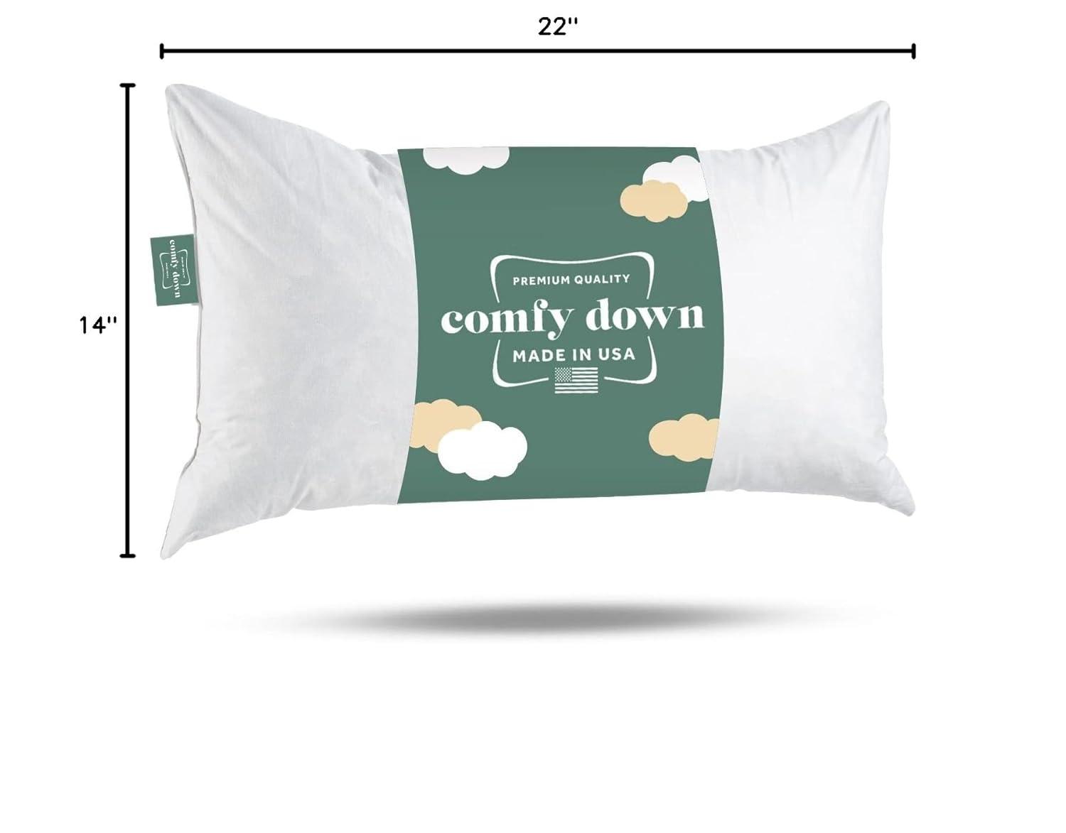 ComfyDown ComfyDown 95% Feather 5% Down Rectangle Decorative Pillow Insert Sham Stuffer