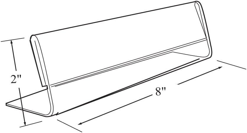 Azar Displays Angled L-Shaped Sign Holder Frame with Slant Back Design 8"x 2''High- Horizontal/Landscape, Photo Booth, 10-Pack (Set of 10)