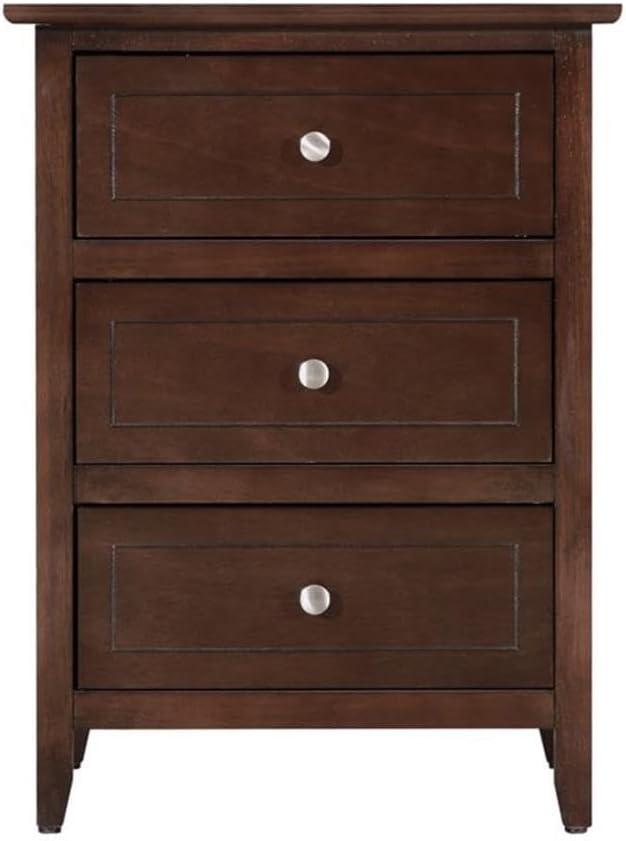 Glory Furniture Daniel 3 Drawer Nightstand in Cappuccino