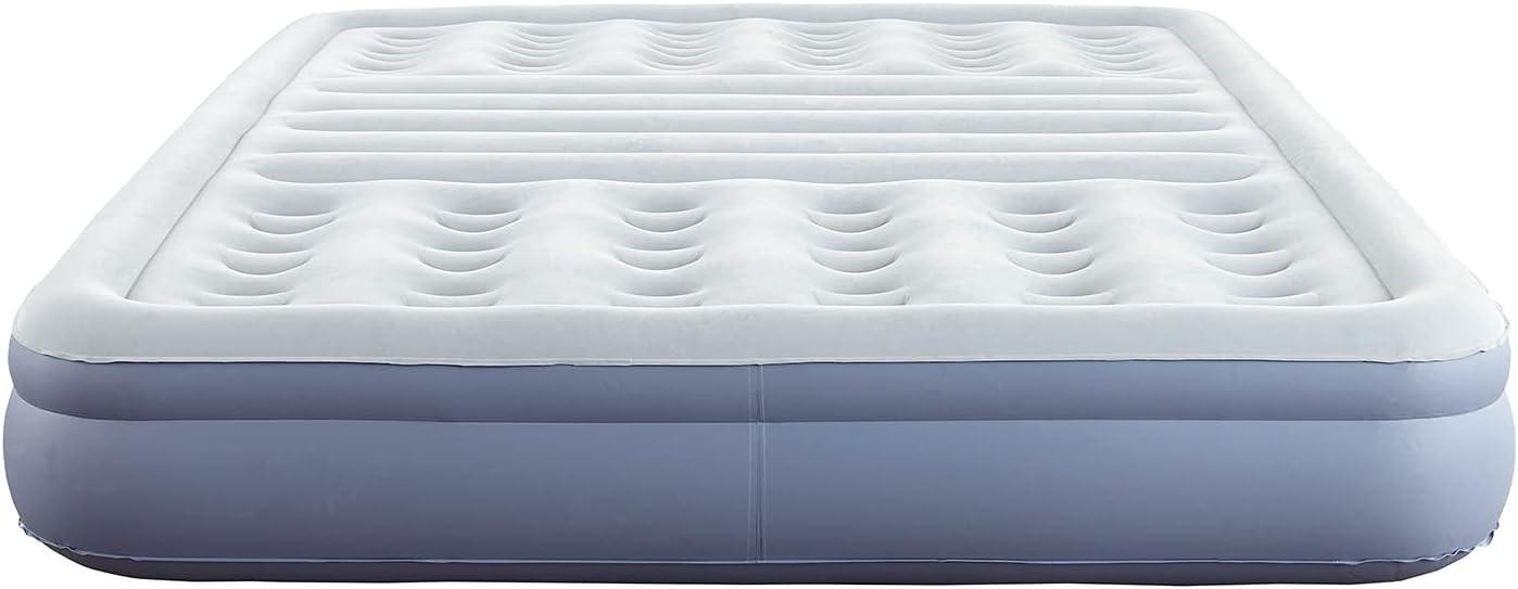 Thomasville Lumbar Lift 12" Queen Tri-Zone Support Raised Air Bed Mattress, Powerful Express Pump