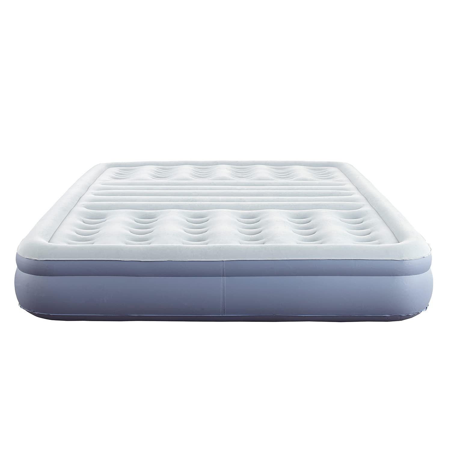 Thomasville Lumbar Lift 12" Queen Tri-Zone Support Raised Air Bed Mattress, Powerful Express Pump