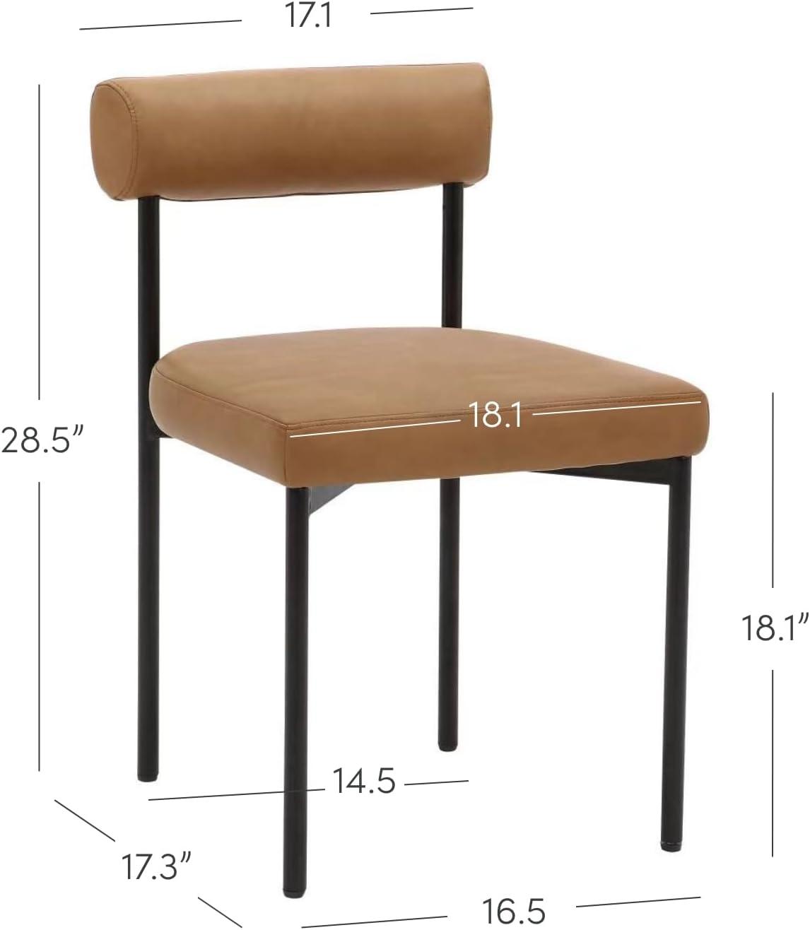 Dahlia 18'' H Upholstered Metal Side Chair