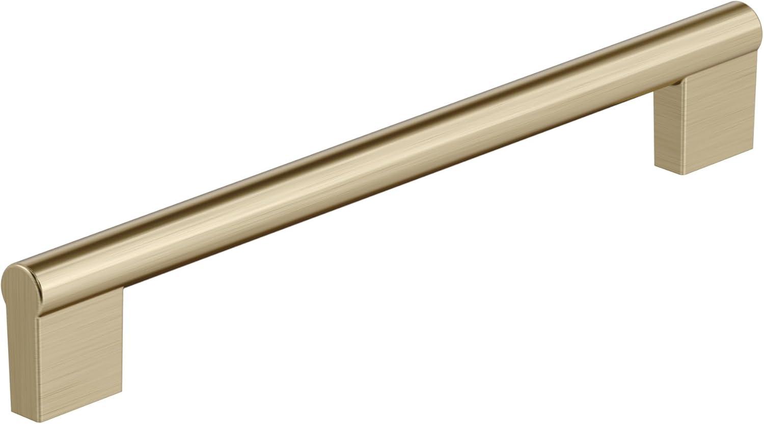 Amerock Versa 7-9/16 inch (192mm) Center-to-Center Golden Champagne Cabinet Pull