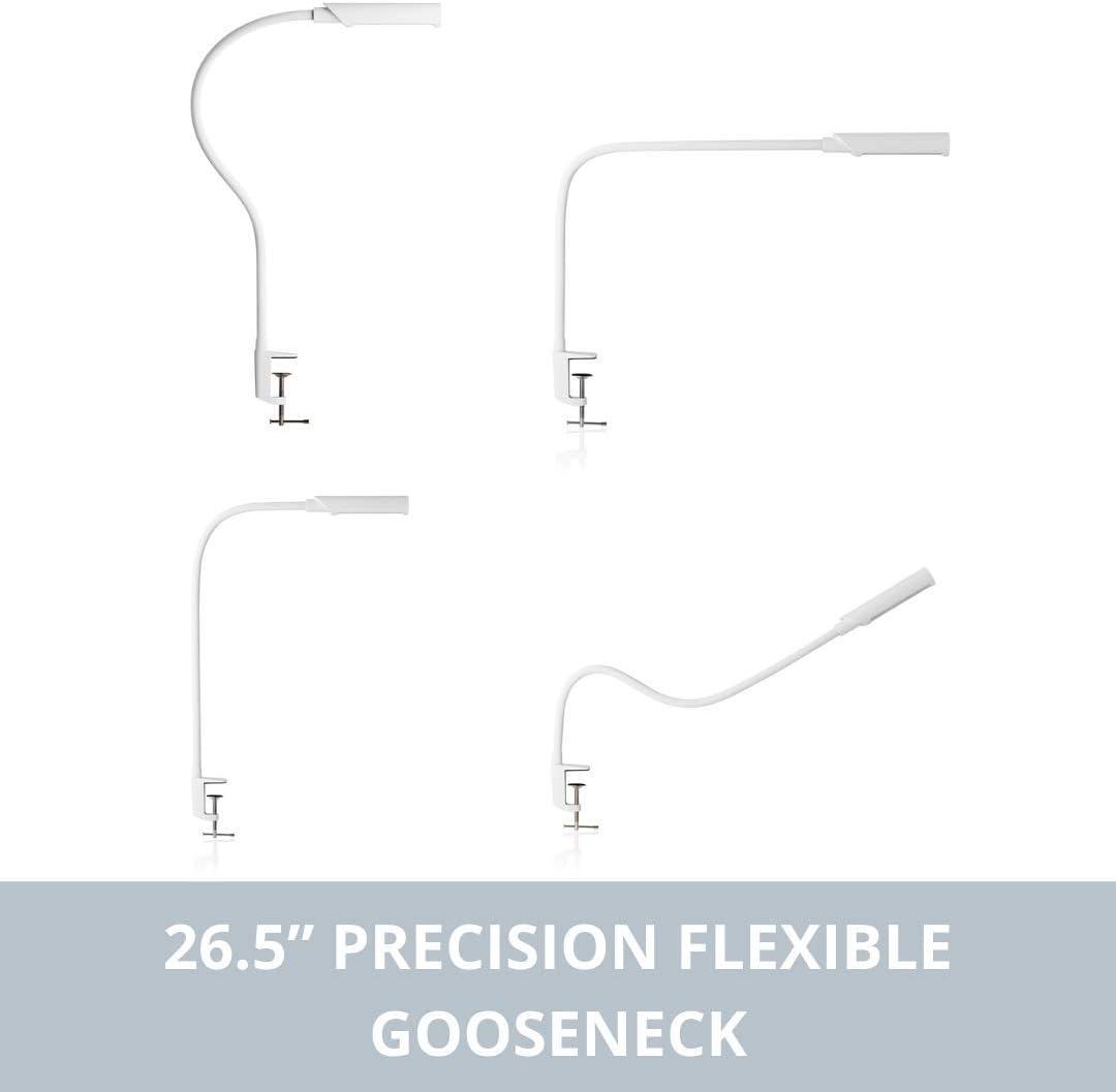Reliable Corporation Reliable UberLight Flex 3100TL Led Task Light, Clamp, White