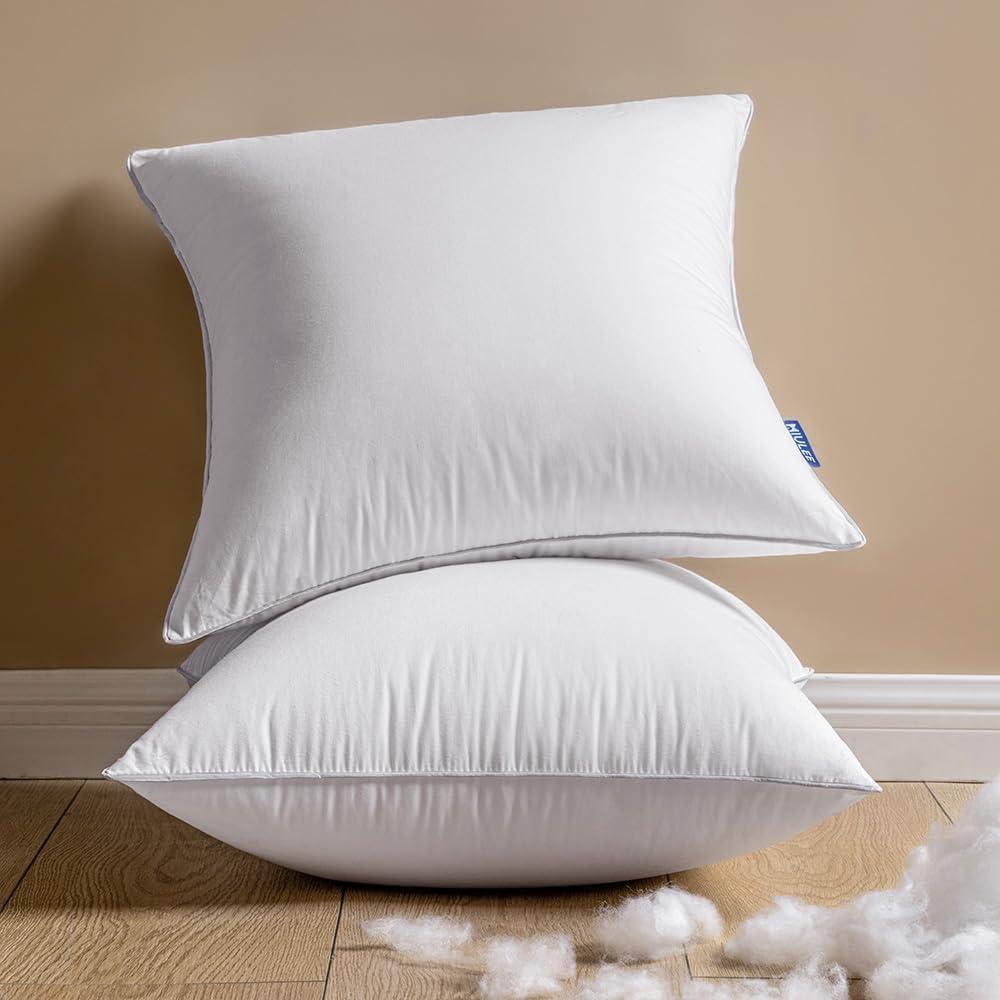 26'' White Cotton and Polyester Pillow Inserts Set of 2