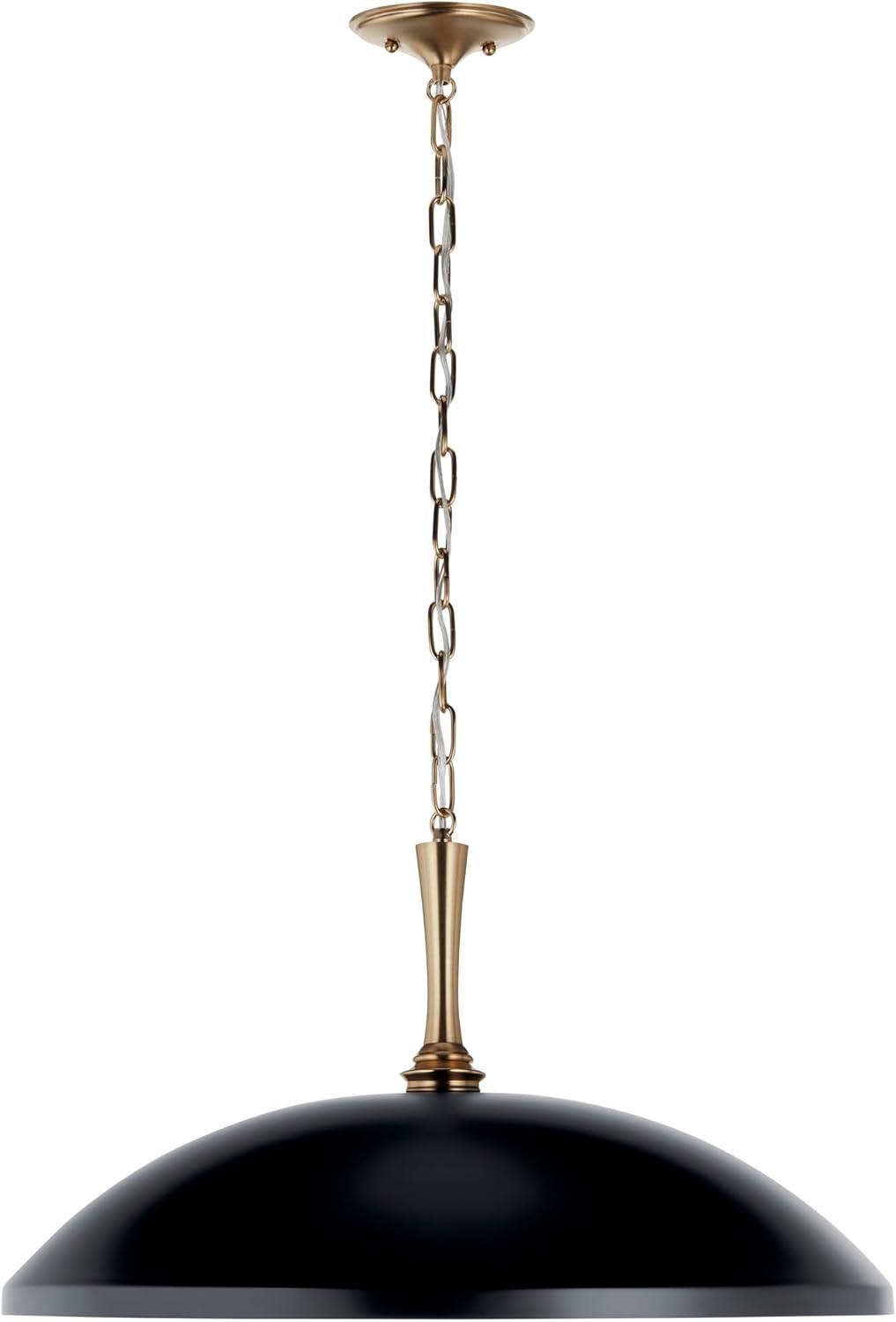 Black and Bronze Oversized Metal Pendant Light