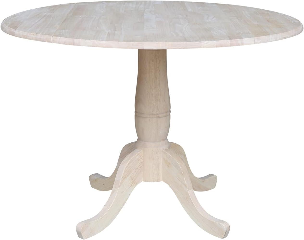 Timothy Round Drop Leaf Table - Unfinished - International Concepts